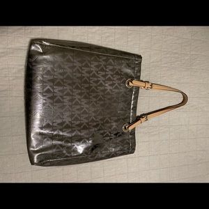 Silver Michael Kors Logo Bag